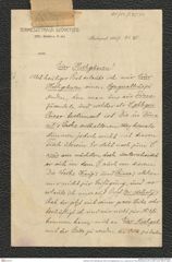 Nachlass Franz Steindachner, Brief und Aufgabeschein vonJ. Leidenrost an Franz Steindachner (24.12.1907), Inv.Nr. 295.01, Seite 2